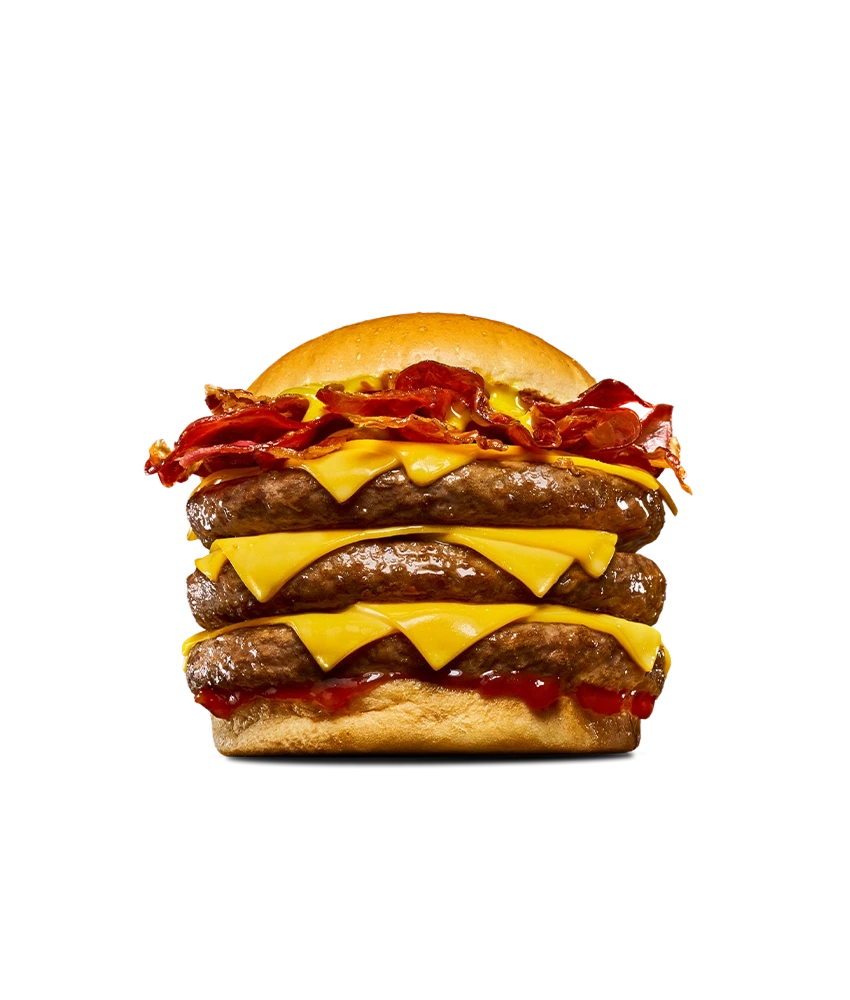 Hamburguesa Max triple con queso y panceta