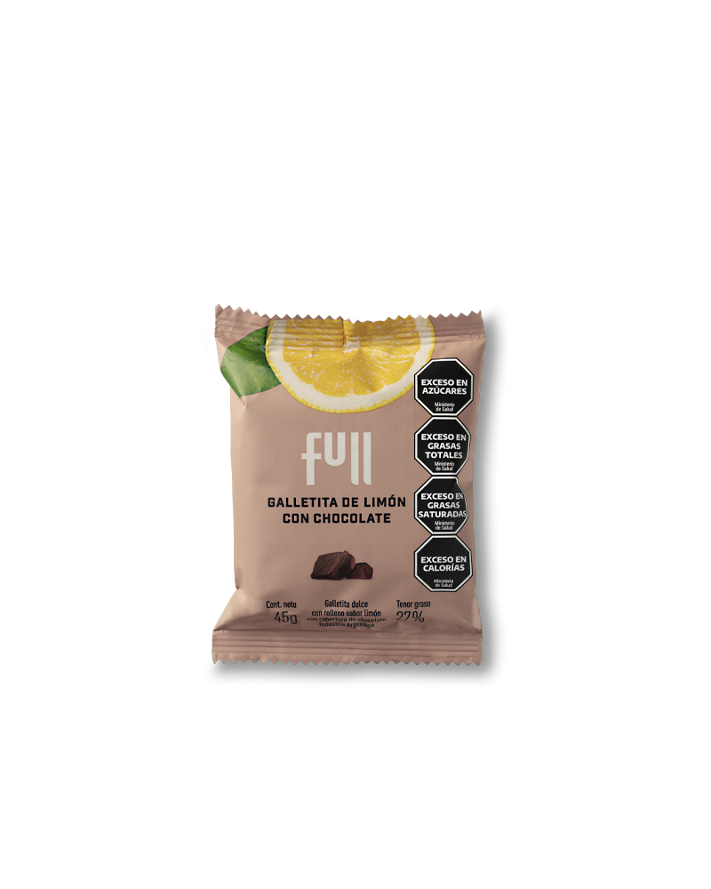 Galletita de limon banada en chocolate